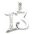 13 sterling silver pendant .925 x 1 Age Thirteen birthday pendants