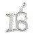 16 sterling silver pendant .925 Age Sixteen birthday pendants