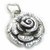 Rose Flower sterling silver charm .925 x 1 Roses Flowers charms
