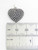 Heart sterling silver charm .925 x 1 Love hearts charms M1 detail