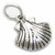 Tiny shell 2D sterling silver charm .925 x 1 Shells charms