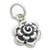Rose Flower tiny sterling silver charm .925 x 1 Roses Flowers charms
