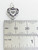 Heart sterling silver charm .925 Love hearts charms R1 detail