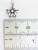 Flower tiny 2D sterling silver charm .925 x 1 Flowers charms