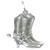Cowboy Boots sterling silver charm 2D .925 Cowboys Shoes charms