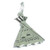 Wigwam sterling silver 2D small charm .925 Teepee Tepee Tipi charms