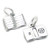 Book of Shadows small sterling silver charm .925 Wicca Wiccan charms