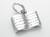 Book of Shadows small sterling silver charm .925 Wicca Wiccan charms side view
