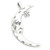 Man in the Moon LARGE sterling silver pendant .925 Moons celestial