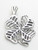 Four Leaf Clover sterling silver pendant .925 Lucky pendants additional view