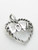 Love heart in a rope surround sterling silver pendant .925 x 1 image 6