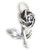 Rose sterling silver charm .925 x 1 Roses Flower Flowers charms