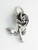 Rose sterling silver charm .925 x 1 Roses Flower Flowers charms additional view