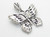 Butterfly sterling silver pendant .925 butterflies pendants O1 alternate view