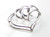 Large heart sterling silver pendant .925 x 1 (no chain) Love pendants additional view