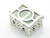 Silver Money Box charm with real one pound note .925 side view