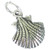 Scallop Shell sterling silver charm .925 x 1 Scallops Shells charms P1