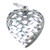 Woven style heart sterling silver charm pendant .925 x 1 Hearts Love
