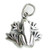 Frog Toad sterling silver charm .925 Frogs Toads charms S1