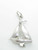 Yacht sterling silver charm with movable sail .925 x 1 Yachting charms side view
