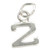 Number 2 TINY sterling silver charm .925 x 1 Numbers Two