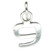 Number 9 TINY sterling silver charm .925 Numbers Nine