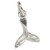 Whale Tail TINY sterling silver charm .925 Whales Tails charms