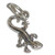 Gecko lizard TINY sterling silver charm TINY .925 x 1 charms