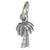 Palm Tree tiny sterling silver charm .925 Trees charms
