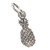 Pineapple tiny sterling silver charm .925 x 1 Pineapples charms