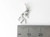 Kokopelli sterling silver charm .925 x 1 Myth Native American charms T2