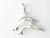 Double Dolphin sterling silver charm .925 x 1 Dolphins charms image 6