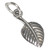 Leaf TINY sterling silver charm .925 Leaves charms U1