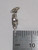 Poppy tiny sterling silver charm .925 Poppies Poppys charms side view