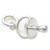 Babys Dummy sterling silver charm .925 x 1 Baby Dummies charms