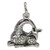 Giraffe tiny 2D sterling silver charm .925 Giraf Giraffes charms