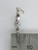 Giraffe tiny 2D sterling silver charm .925 x 1 Giraf Giraffes charms side view