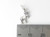 Moose TINY sterling silver charm .925 Tiny charms V1 side view