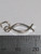 Christian Fish TINY sterling silver charm .925 x1 Holy Fishes charms size example