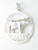 Jersey sterling silver charm .925 Country Island charms side view