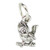 Bird on Branch Tiny sterling silver charm .925 Birds on Branches