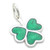 Shamrock Clover Lucky sterling silver charm .925 x 1 charms