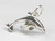 Dolphin and Calf Tiny sterling silver charm .925 x 1 Dolphins charms additional view