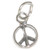 Peace tiny sterling silver charm .925 Peaceful Pacifist charms