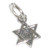 Star of David tiny sterling silver charm .925 x 1 Jewish charms
