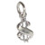 Dollar sign Tiny sterling silver charm .925 x 1 USD Dollars charms