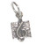 Treble clef TINY sterling silver charm .925 Music charms