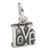 Love Tiny sterling silver charm .925 x 1 Loving charms