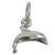 Dolphin Tiny sterling silver charm .925 x 1 2D Tiny Dolphins charms