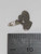 Double heart Tiny sterling silver charm .925 Hearts Love charms side view
